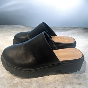 Sincerely Jules Women's Bolt Black Platform Chunky Clog Mule 90's Style 6.5